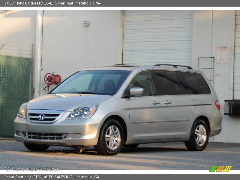 Silver Pearl Metallic / Gray 2007 Honda Odyssey EX-L