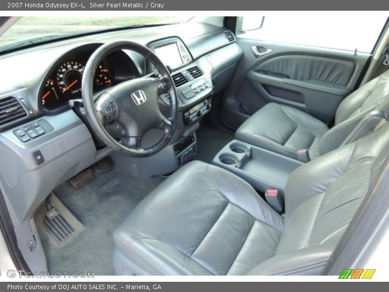 Silver Pearl Metallic / Gray 2007 Honda Odyssey EX-L