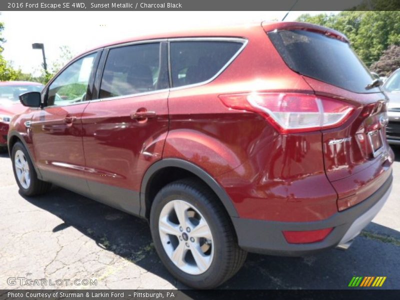 Sunset Metallic / Charcoal Black 2016 Ford Escape SE 4WD