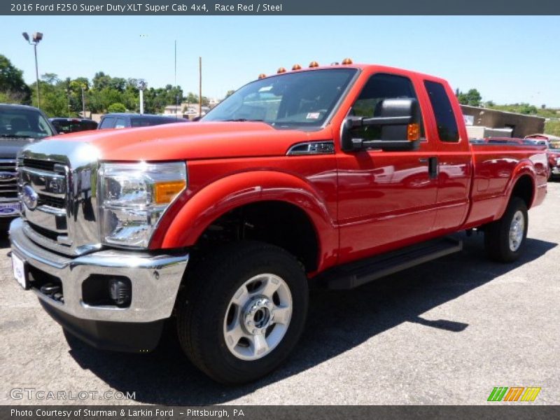 Race Red / Steel 2016 Ford F250 Super Duty XLT Super Cab 4x4