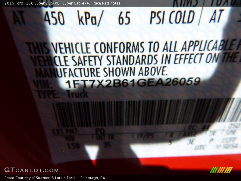 Race Red / Steel 2016 Ford F250 Super Duty XLT Super Cab 4x4