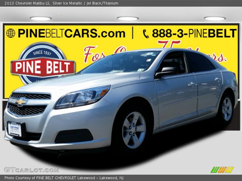 Silver Ice Metallic / Jet Black/Titanium 2013 Chevrolet Malibu LS