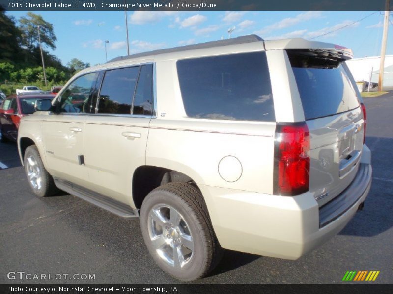 Champagne Silver Metallic / Cocoa/Dune 2015 Chevrolet Tahoe LT 4WD