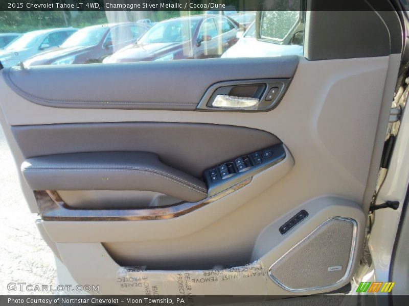 Champagne Silver Metallic / Cocoa/Dune 2015 Chevrolet Tahoe LT 4WD