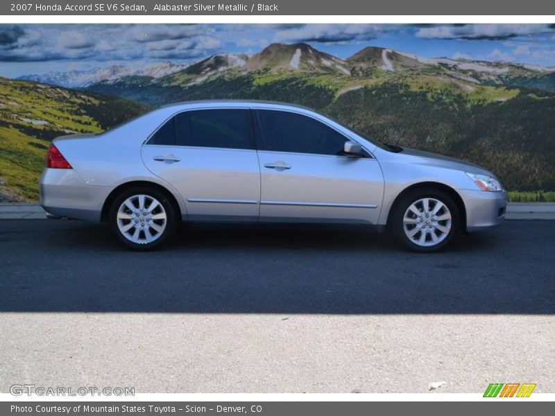 Alabaster Silver Metallic / Black 2007 Honda Accord SE V6 Sedan