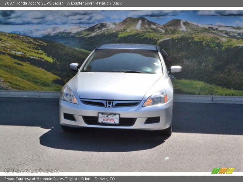 Alabaster Silver Metallic / Black 2007 Honda Accord SE V6 Sedan