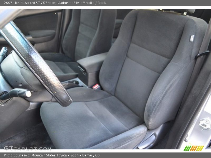 Alabaster Silver Metallic / Black 2007 Honda Accord SE V6 Sedan