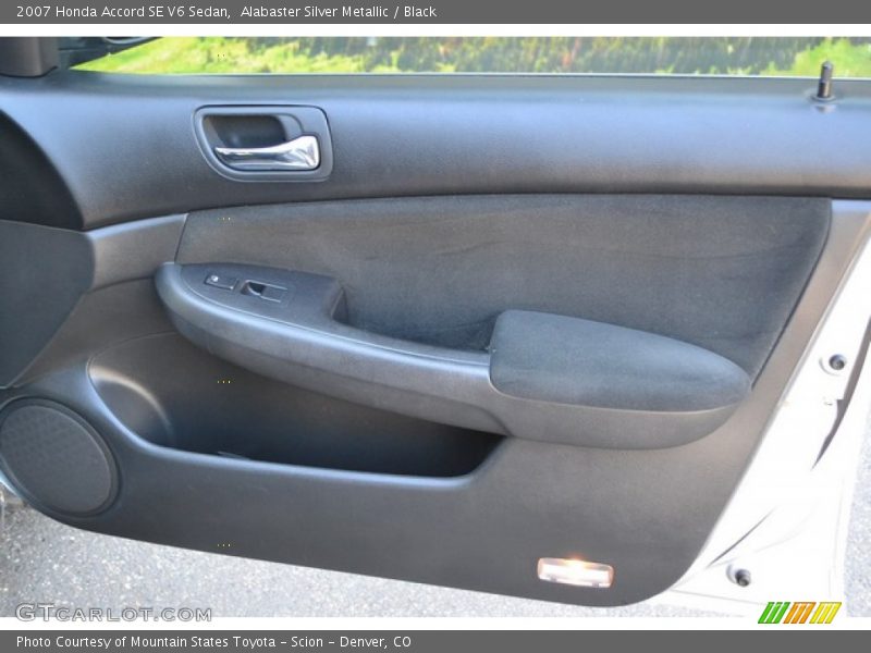 Alabaster Silver Metallic / Black 2007 Honda Accord SE V6 Sedan