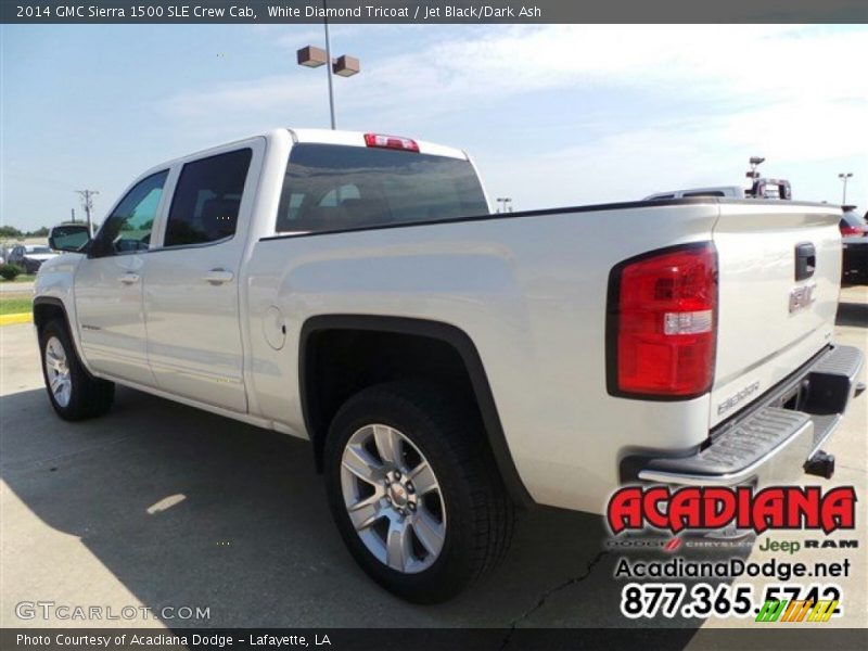 White Diamond Tricoat / Jet Black/Dark Ash 2014 GMC Sierra 1500 SLE Crew Cab