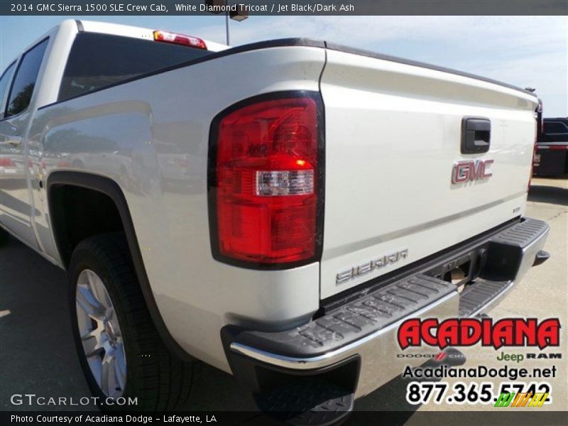White Diamond Tricoat / Jet Black/Dark Ash 2014 GMC Sierra 1500 SLE Crew Cab