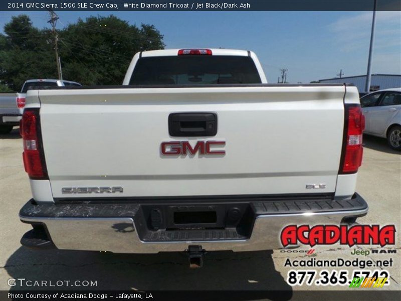 White Diamond Tricoat / Jet Black/Dark Ash 2014 GMC Sierra 1500 SLE Crew Cab