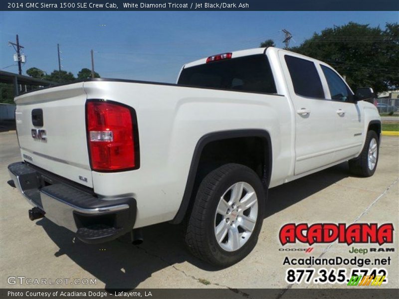 White Diamond Tricoat / Jet Black/Dark Ash 2014 GMC Sierra 1500 SLE Crew Cab