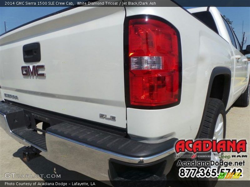 White Diamond Tricoat / Jet Black/Dark Ash 2014 GMC Sierra 1500 SLE Crew Cab