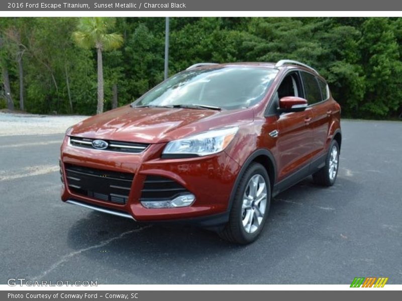 Sunset Metallic / Charcoal Black 2016 Ford Escape Titanium