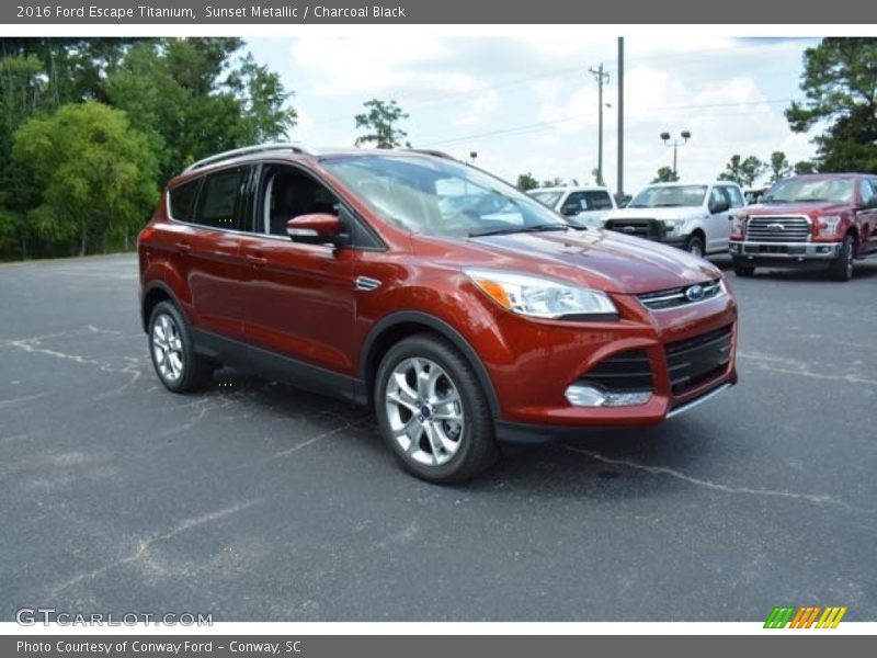 Sunset Metallic / Charcoal Black 2016 Ford Escape Titanium