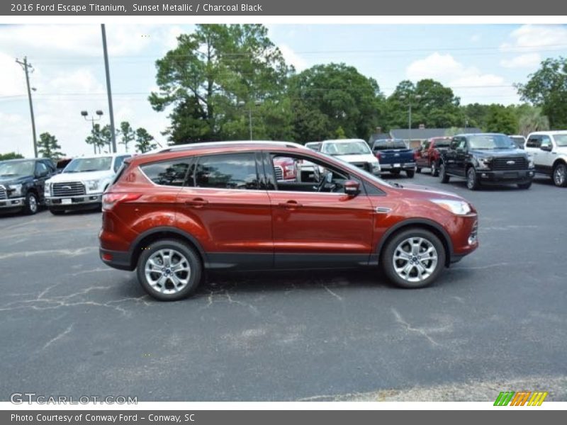 Sunset Metallic / Charcoal Black 2016 Ford Escape Titanium