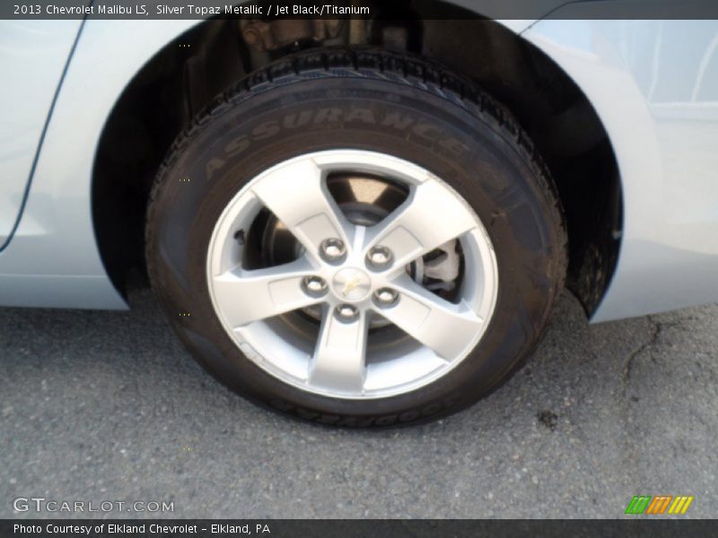 Silver Topaz Metallic / Jet Black/Titanium 2013 Chevrolet Malibu LS