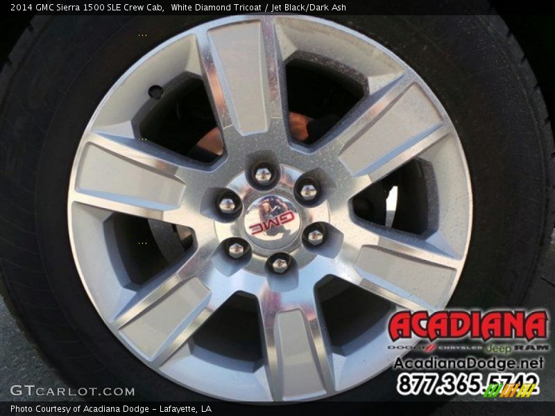 White Diamond Tricoat / Jet Black/Dark Ash 2014 GMC Sierra 1500 SLE Crew Cab