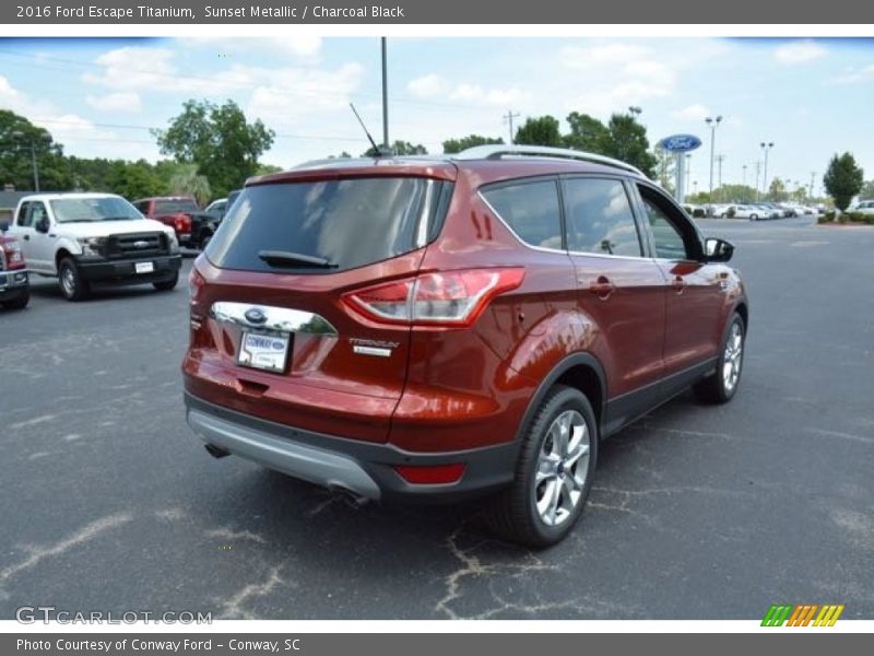 Sunset Metallic / Charcoal Black 2016 Ford Escape Titanium