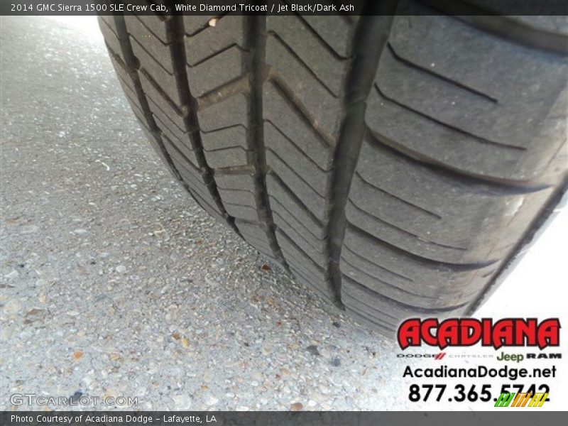 White Diamond Tricoat / Jet Black/Dark Ash 2014 GMC Sierra 1500 SLE Crew Cab