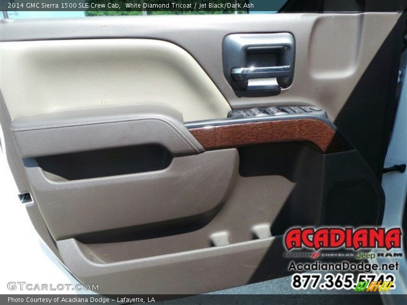 White Diamond Tricoat / Jet Black/Dark Ash 2014 GMC Sierra 1500 SLE Crew Cab