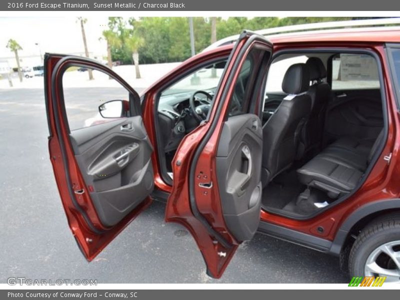 Sunset Metallic / Charcoal Black 2016 Ford Escape Titanium