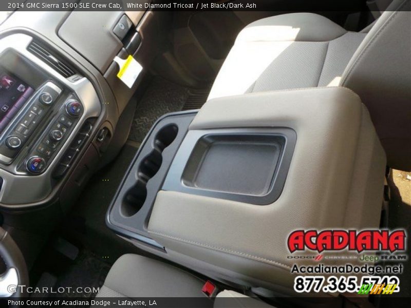 White Diamond Tricoat / Jet Black/Dark Ash 2014 GMC Sierra 1500 SLE Crew Cab