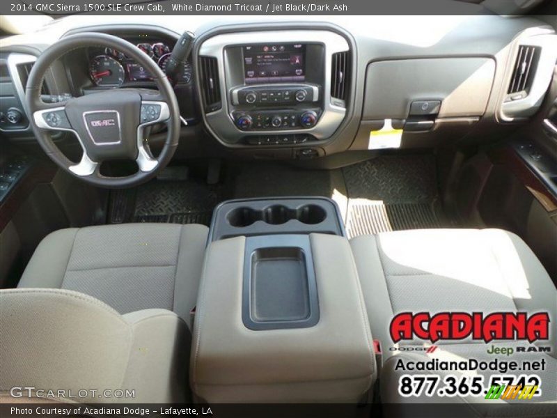 White Diamond Tricoat / Jet Black/Dark Ash 2014 GMC Sierra 1500 SLE Crew Cab
