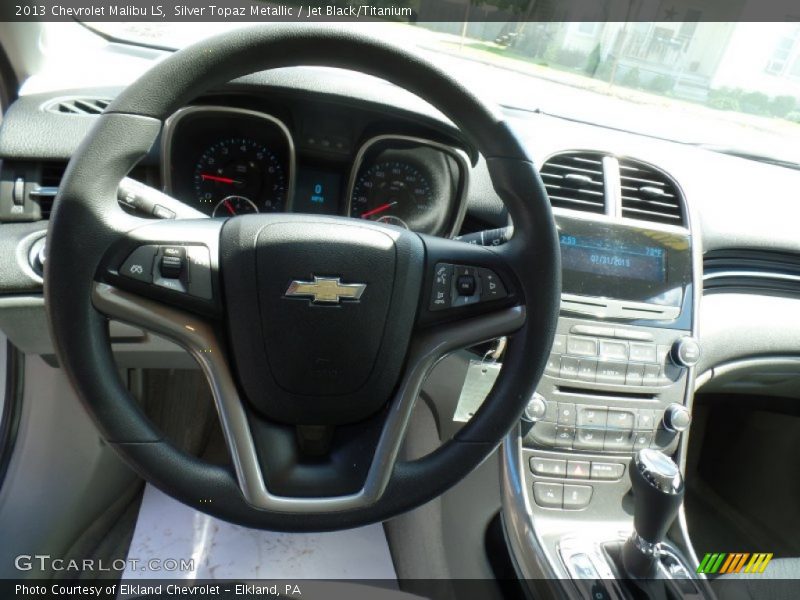Silver Topaz Metallic / Jet Black/Titanium 2013 Chevrolet Malibu LS