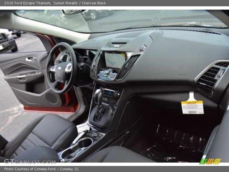 Sunset Metallic / Charcoal Black 2016 Ford Escape Titanium