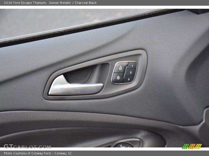 Sunset Metallic / Charcoal Black 2016 Ford Escape Titanium