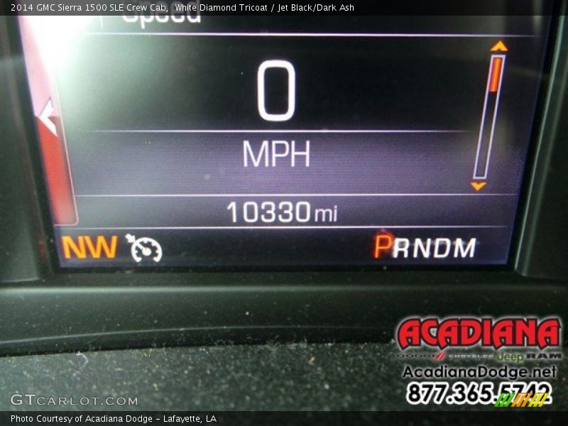 White Diamond Tricoat / Jet Black/Dark Ash 2014 GMC Sierra 1500 SLE Crew Cab
