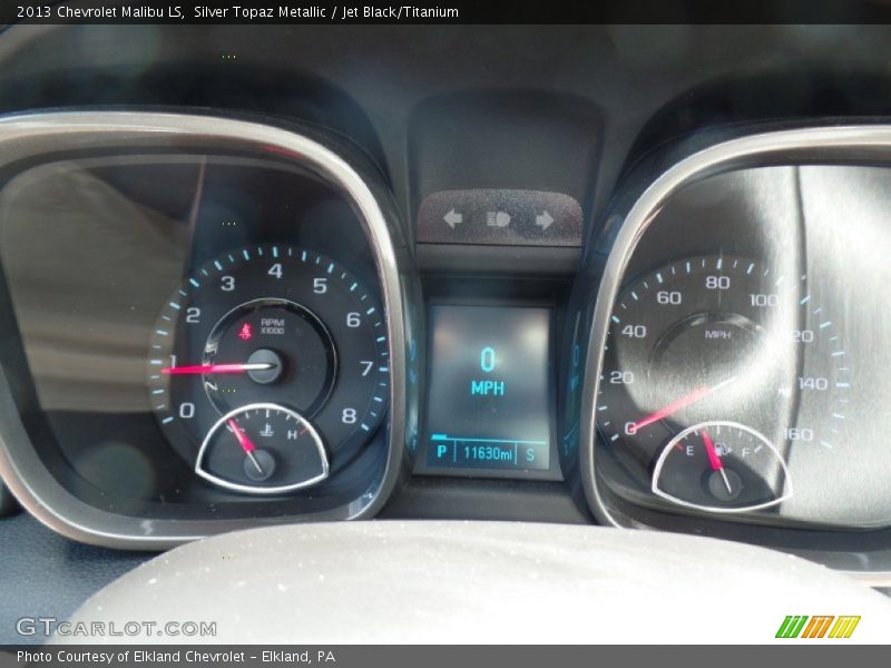 Silver Topaz Metallic / Jet Black/Titanium 2013 Chevrolet Malibu LS