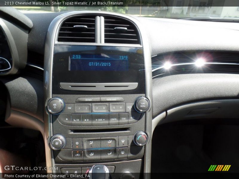 Silver Topaz Metallic / Jet Black/Titanium 2013 Chevrolet Malibu LS