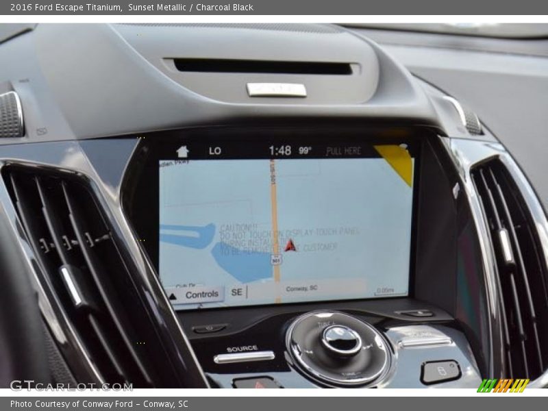 Sunset Metallic / Charcoal Black 2016 Ford Escape Titanium