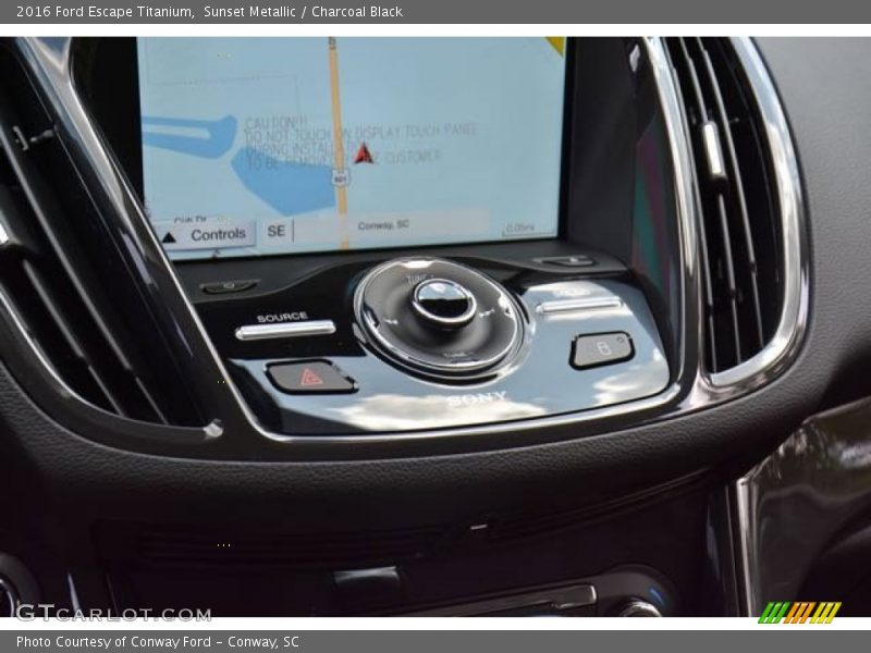 Sunset Metallic / Charcoal Black 2016 Ford Escape Titanium