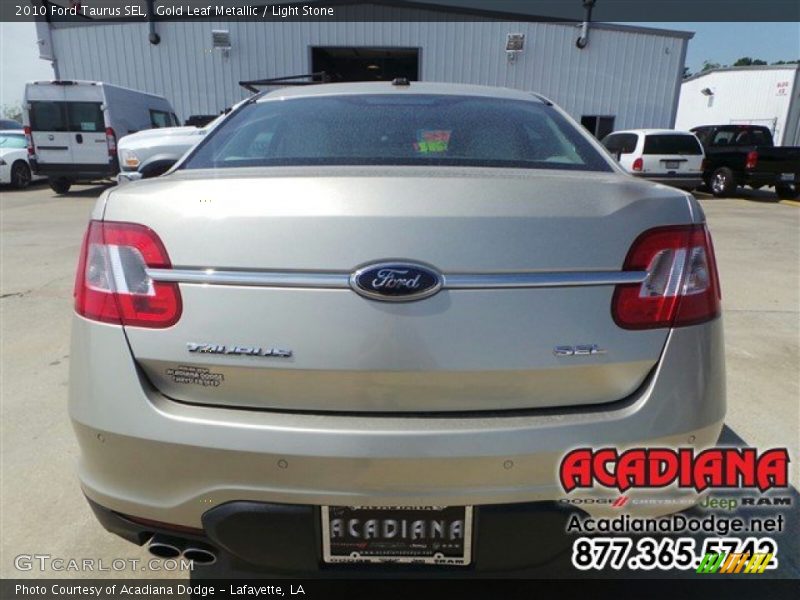 Gold Leaf Metallic / Light Stone 2010 Ford Taurus SEL