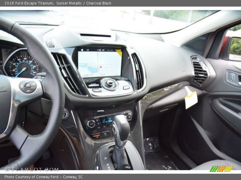 Sunset Metallic / Charcoal Black 2016 Ford Escape Titanium