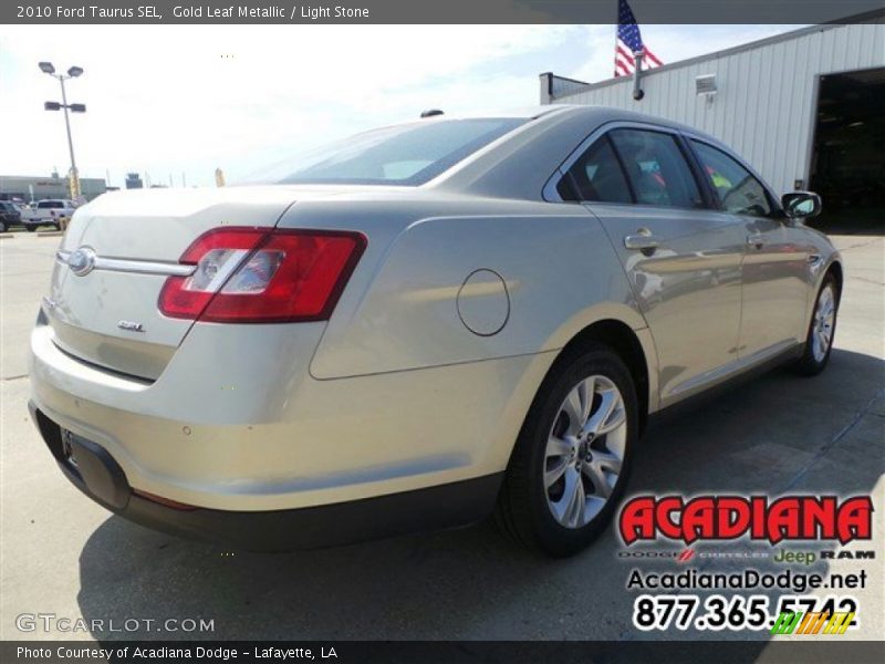 Gold Leaf Metallic / Light Stone 2010 Ford Taurus SEL