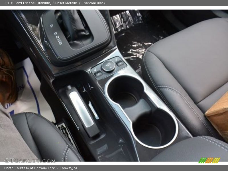 Sunset Metallic / Charcoal Black 2016 Ford Escape Titanium