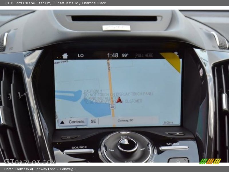 Sunset Metallic / Charcoal Black 2016 Ford Escape Titanium