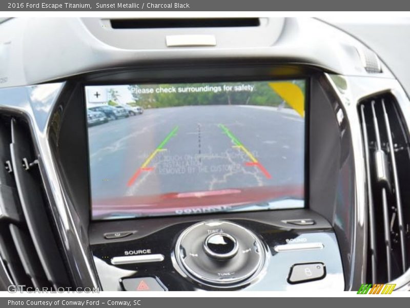 Sunset Metallic / Charcoal Black 2016 Ford Escape Titanium