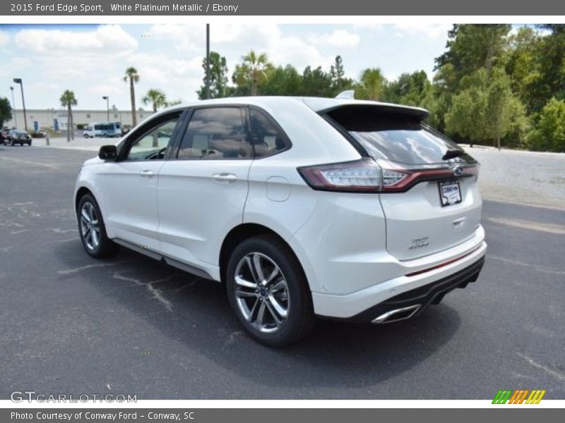 White Platinum Metallic / Ebony 2015 Ford Edge Sport