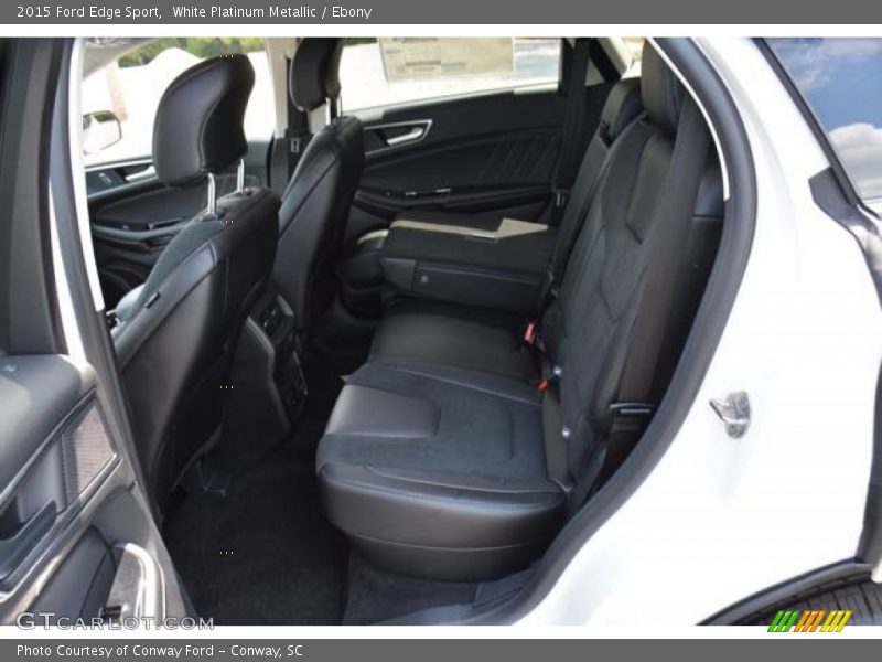White Platinum Metallic / Ebony 2015 Ford Edge Sport