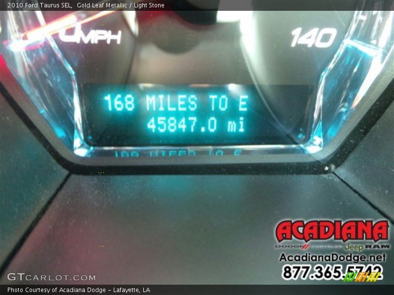 Gold Leaf Metallic / Light Stone 2010 Ford Taurus SEL