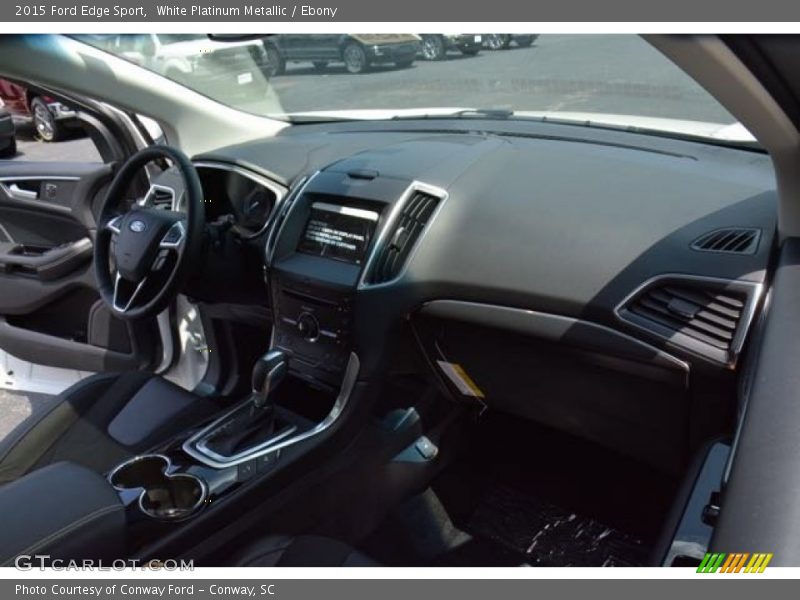 White Platinum Metallic / Ebony 2015 Ford Edge Sport