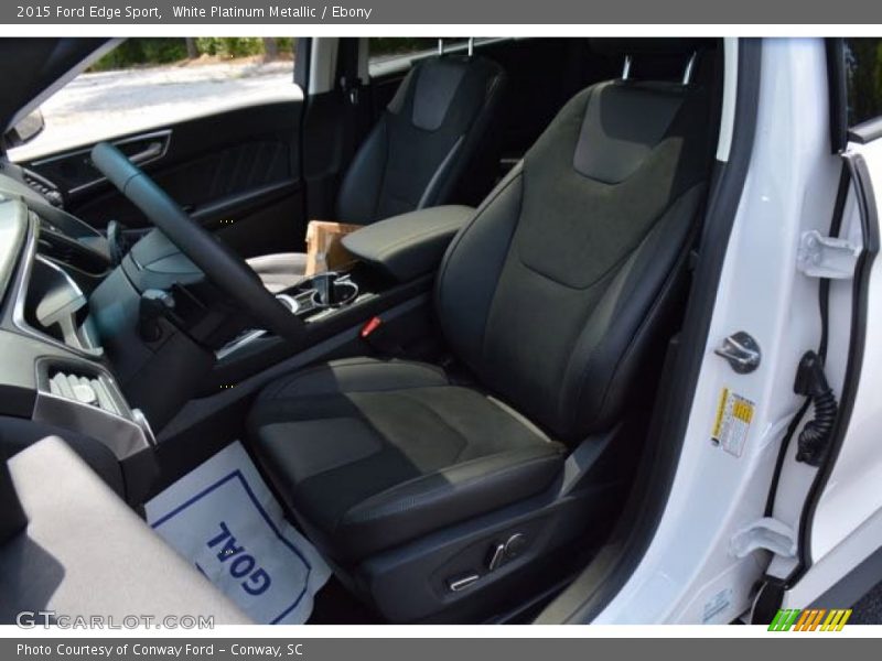 White Platinum Metallic / Ebony 2015 Ford Edge Sport