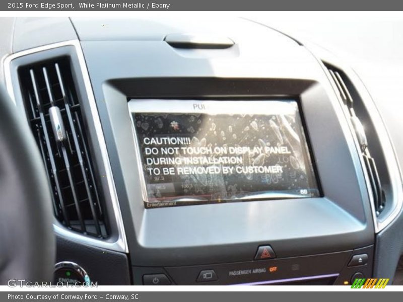 White Platinum Metallic / Ebony 2015 Ford Edge Sport