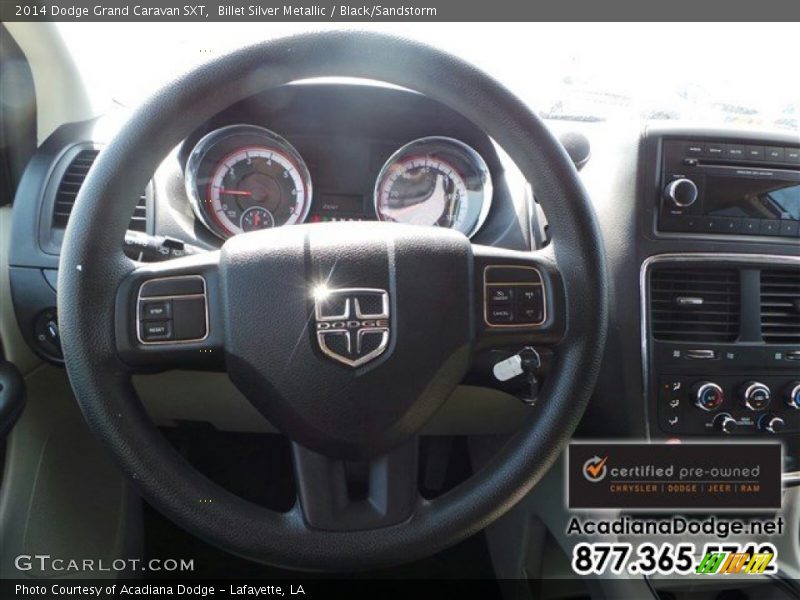 Billet Silver Metallic / Black/Sandstorm 2014 Dodge Grand Caravan SXT