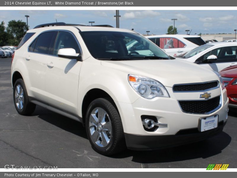 White Diamond Tricoat / Brownstone/Jet Black 2014 Chevrolet Equinox LT